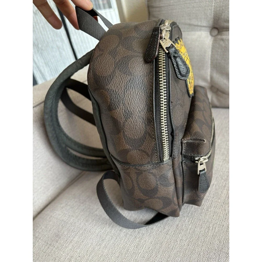 Coach Charlie Signature Mini Backpack Vintage Patchwork Route 41 & Cherry Print